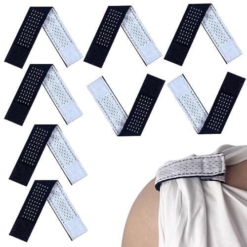 8 Count Softball Sleeve Holders Breathable Mesh Material, Adjustable Straps for Sports Bands, Baseball, Soccer, Sports Shirts - Black, White - Image 1