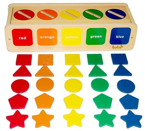 Dailyfunn Montessori Toys Color&Shape Sorting Learning Matching Box for Baby Toddlers 1-3 Year Old thumbnail 7