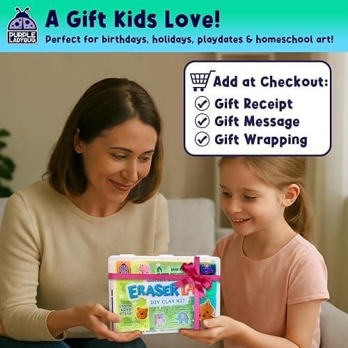 DIY Clay Cute Mini Eraser Kit for Kids - Birthday Christmas Gifts for 4 5 6 7 8 9 10 11 12 Girls & Boys - Students Desk Pet Animals Make Your Own Erasers Kit, Arts and Crafts for Kids Ages 8-12 4-8 thumbnail 3