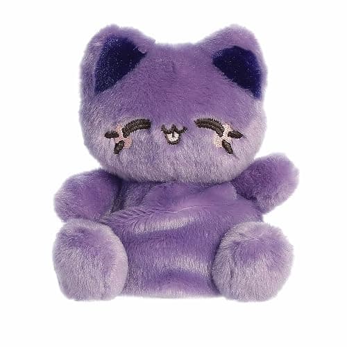 Aurora® Enchanting Tasty Peach® Meowchi Palm Pals™ Stuffed Animal - Bright & Colorful Design for Room Decor - Perfect for Adults, Kids, and Birthdays - Ube 5 Inches - Image 1