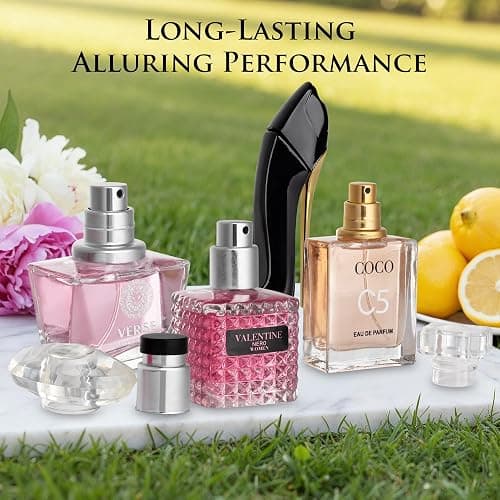 Essential 4 PC Mini Perfume Set, Birthday Gift Set for Women, Eau De Parfum 30ml Each, Vanilla Perfume & Floral Fragrance, Long-Lasting Travel Size, C5, Verse Pink Crystal, Nice Girl & Valentine thumbnail 8