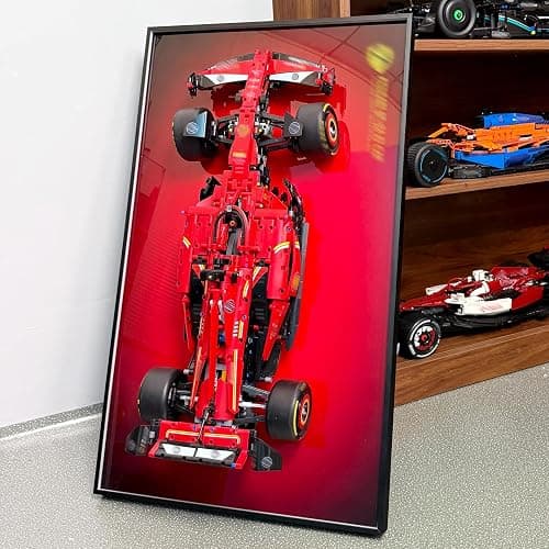 WETCEAOM Display Wallboard Compatible with Lego Technic Ferrari SF-24 42207 Display Frame, Gift Ideas Compatible with Lego Car Wall Mount Display Frame Lover, 19.7X 31.5in (Model not Included!) thumbnail 2