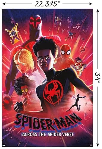 Marvel Spider-Man: Across The Spider-Verse - Static One Sheet Wall Poster, 34L" x 22.4W", Unframed Version thumbnail 2