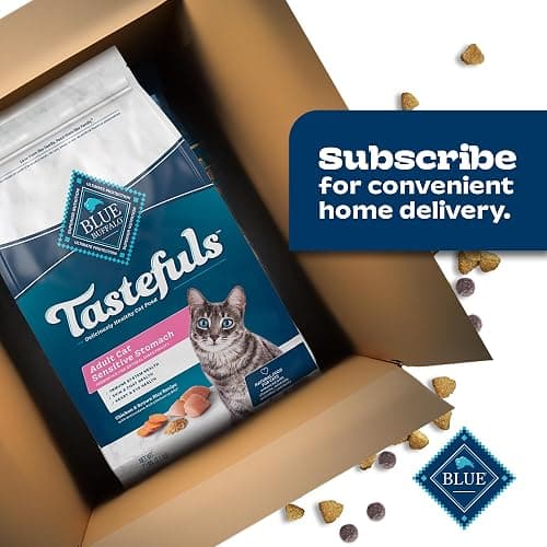 Blue Buffalo Tastefuls Adult Dry Cat Food Sensitive Stomach Formula, Made in the USA with Natural Ingredients, Chicken Recipe, 7-lb. Bag thumbnail 11