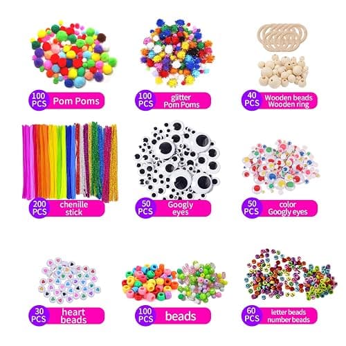 Itopstar 3000 Kids Arts and Crafts Supplies for Kids Crafting Supply in 3 Layered Plastic Art Box All in One Ages 8 9 10 11 & 12 Year Old Girls & Boys Crafting Supply Set thumbnail 3