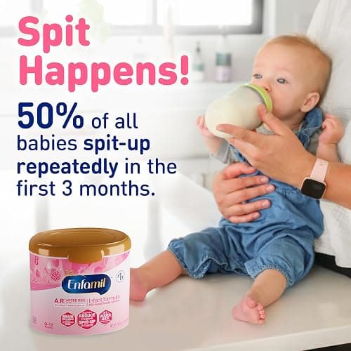 Enfamil A.R. Infant Formula, Reduces Reflux & Spit-Up, DHA for Brain Development, Probiotics to Support Digestive & Immune Health, Reusable Powder Tub, 19.5 Oz (Pack of 2) thumbnail 7