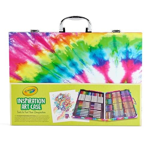 Crayola Inspiration Art Case Coloring Set - Tie-Dye (140ct), Art Supplies Set For Kids, Travel Drawing Kit, Holiday & Christmas Gift for Girls & Boys, Ages 5+ [Amazon Exclusive] thumbnail 7