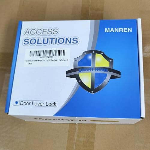 1 Pack of MANREN Lever Keyed Entry Door Lever Handle Lock, Universal Door Knob Hardware,Nickel Brushed Color (MR802-CA) thumbnail 6