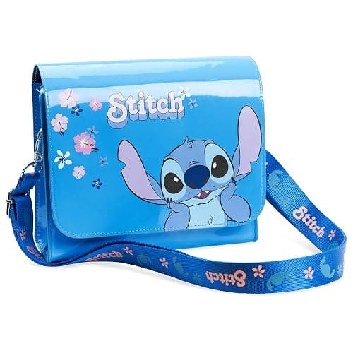 Disney Stitch Handbag Girls Teen Shoulder Bag with Adjustable Strap Messenger Bag Cute Stuff Cross Body Bag Stitch Gifts for Girls - Blue Stitch - Image 1