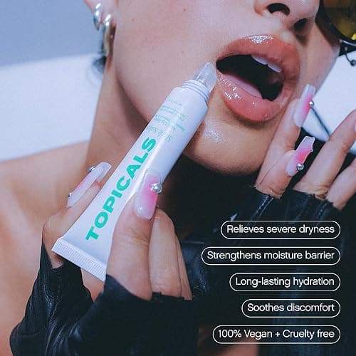 Topicals Slick Salve Mint Glossy Lip Balm | Soothes Discomfort, Strengthens Barrier and Provides Lasting Hydration & Relief | Vegan, Paraben-Free Formula with Hyaluronic Acid and Ceramides (0.5 Fl Oz) thumbnail 2