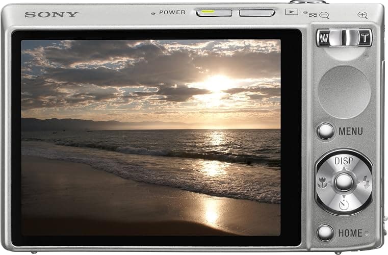 Sony Cybershot DSC-T100 8MP Digital Camera with 5x Optical Zoom and Super Steady Shot (Silver) thumbnail 2