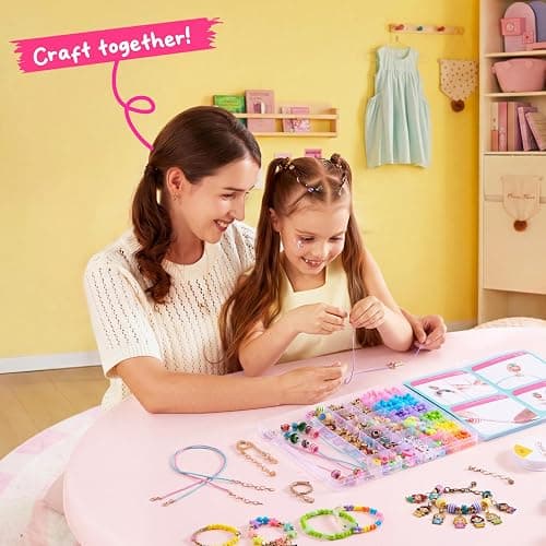 JOVA Klever Kits Princess Bracelet Making Kit, Jewelry Making Kit, Bracelets for Girls, Crafts for Kids, 4 Year Old Girl Birthday Gifts, Over 650 Beads, Make 30+ Designs thumbnail 7