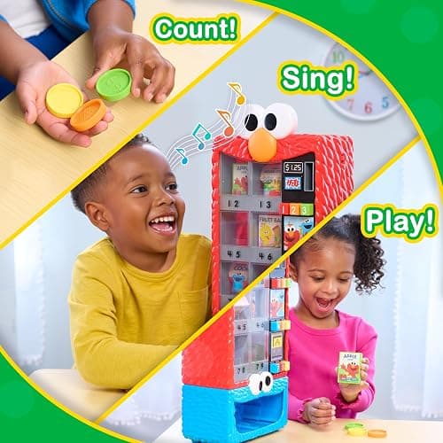 Sesame Street Elmo’s Sesame Snacks Vending Machine Toy by Just Play | 6 Play Snacks, 3 Coins, Music, Phrases, Interactive Pretend Play, Learning Toy, Ages 2 and Up thumbnail 7