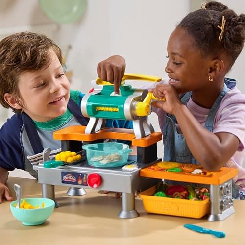 Play-Doh Super Sizzlin' Kitchen Playset, Realistic Cooking Toy Sounds, 25+ Play Foods to Create, Kids Arts & Crafts 3+ thumbnail 11