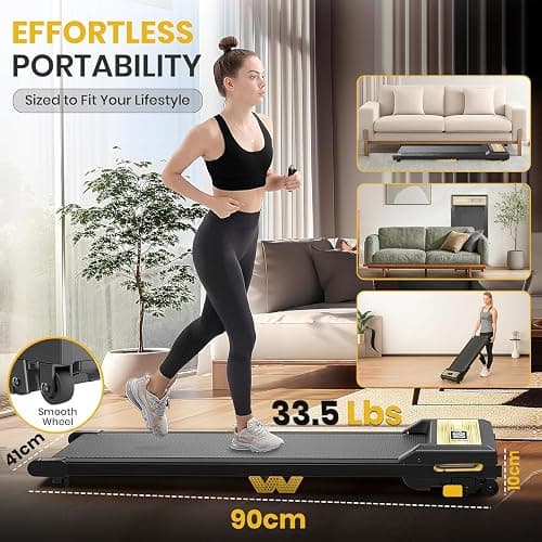 Small Walking Pad with Incline, Treadmill with Incline | Tapis Roulant thumbnail 7