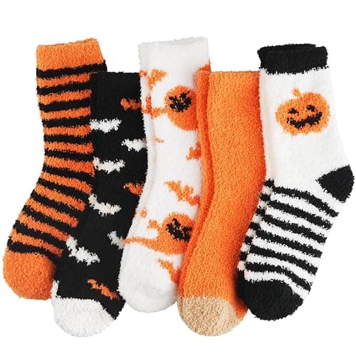floconssy Fuzzy Socks for Women, Fall Fluffy Slipper Socks, Cozy Home Socks | Plush Soft Winter Socks, Warm Thick Sleeping Socks, Holiday Gifts for Women Mom Wife Grandma, Ideal for Lounging 5/6 Pairs - Image 1