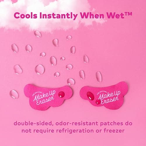 Makeup Eraser Cooling Clouds Reusable Undereye Patches - Hydroactive Technology Mask Patch Pads for Tired Puffy Eyes and Wrinkles with Mini Washbag, Set of 2 thumbnail 4