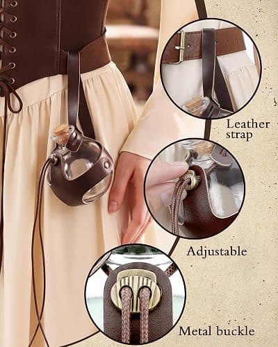 MOSTORY Medieval Renaissance Drawstring Potion Bottle for Cosplay thumbnail 5