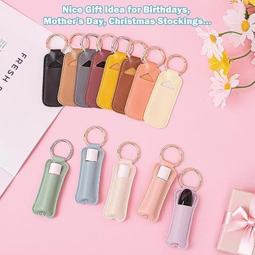 HEYSKAY Chapstick Holder Key Chain Lipstick Holder Lip Balm Holder Keychain | Stocking Stuffers Gift, Compatible with Chapstick, Lip Balm and Lipstick, Bag Charm Accessories, Gifts for Women Friend thumbnail 6