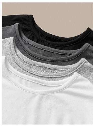 SOLY HUX Women's Basic T-Shirts Crew Neck Short Sleeve Fitted Tees 4 Packs Crop Tops thumbnail 3