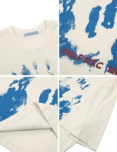 Aelfric Eden Oversized Graphic Tees Unisex Graffiti Print Shirts Inkjet Tee Top thumbnail 4