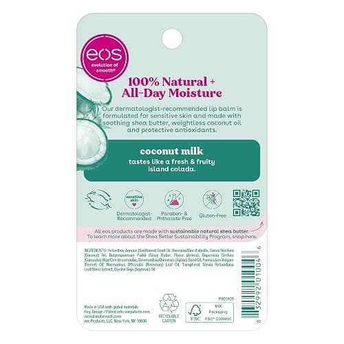 EOS Visibly Soft Lip Balm Sphere, Coconut Milk, 0.25 Ounce thumbnail 7