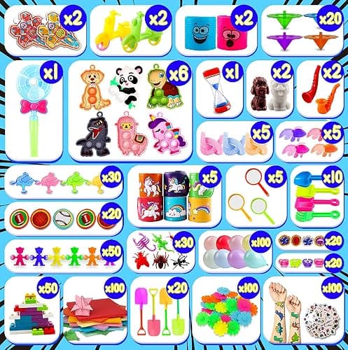 KissFuture 1000 PCS Party Favors for Kids, Fidget Toys Bulk, Prize Treasure Box Toys for Classroom, Birthday Gifts, Pinata Stuffers, Goodie Bags Stuffers for Kids, Carnival Prizes thumbnail 4