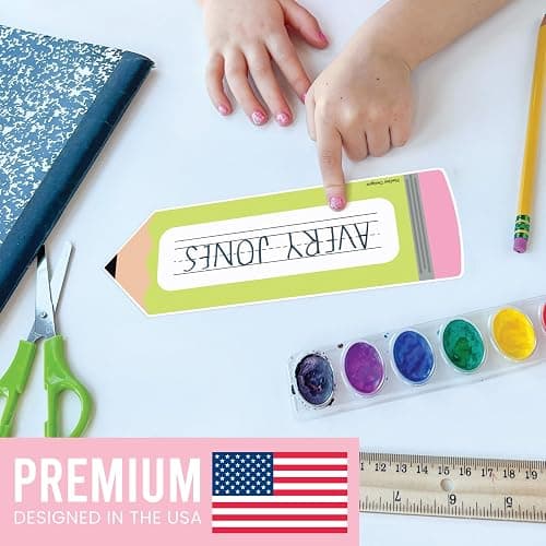 Hadley Designs Desk Name Tags for Classroom - 36 Student Desk Name Plates for Classroom Decor, 9x3 Pastel Nametags Cubby Labels Teacher Supplies, 1st 2nd 3rd Grade Kindergarten Preschool Must Haves thumbnail 6