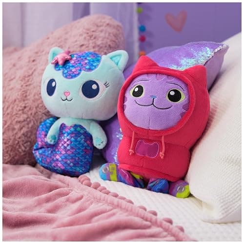 Gabby’s Dollhouse, Fin-Tastic MerCat, Premium Plush Toy, 25cm-Tall Stuffed Animal with Moving Mermaid Tail, Kids’ Toys for Girls & Boys Aged 3+ thumbnail 6