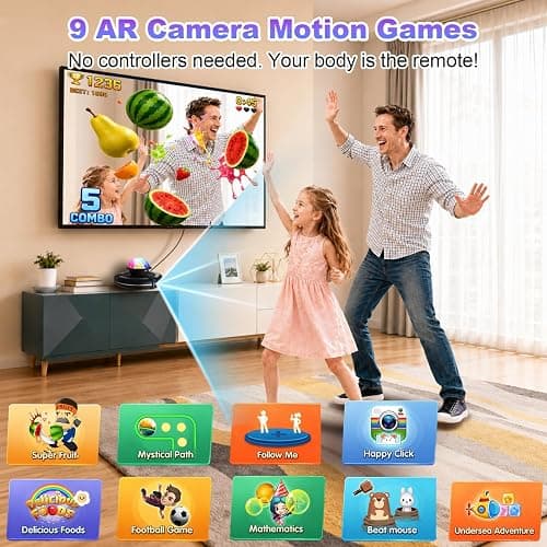 UOYESS Dance Mat for Kids & Adults - Wireless Electronic Dance Pad with HDMI Plug & Play, 2-Player Dance Game Mat, Exercise Mat for Family Parties, Birthday Gift for Boys Girls Ages 6+ thumbnail 5
