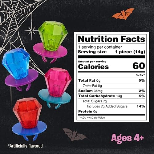 Ring Pop Lollipops - Bulk Candy Individually Wrapped Suckers Variety | Party Pack- 50 Count w/ Assorted Flavors - Hard Candy for Party Favors, Kids & Goodie Bags thumbnail 2