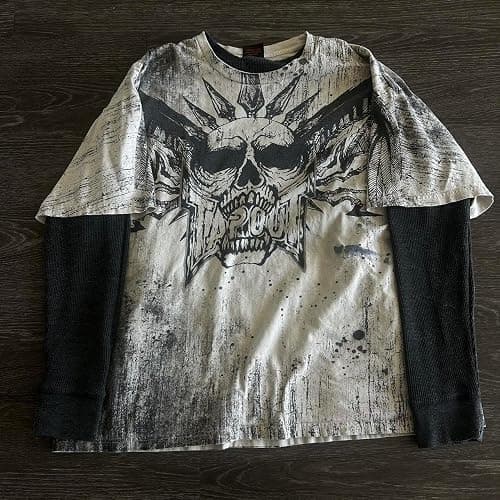 Amiblvowa Women Y2K Grunge T Shirt Emo Aesthetics Graphic Tops Teen Girl Vintage Baggy Goth Tops Harajuku Punk Grunge Clothes thumbnail 3
