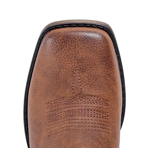 IUV Cowboy Boots For Women Square Toe Wide Western Boots Mid Calf Cowgirl Boots Pull On Embroidered Brown Cowboy Boots thumbnail 6