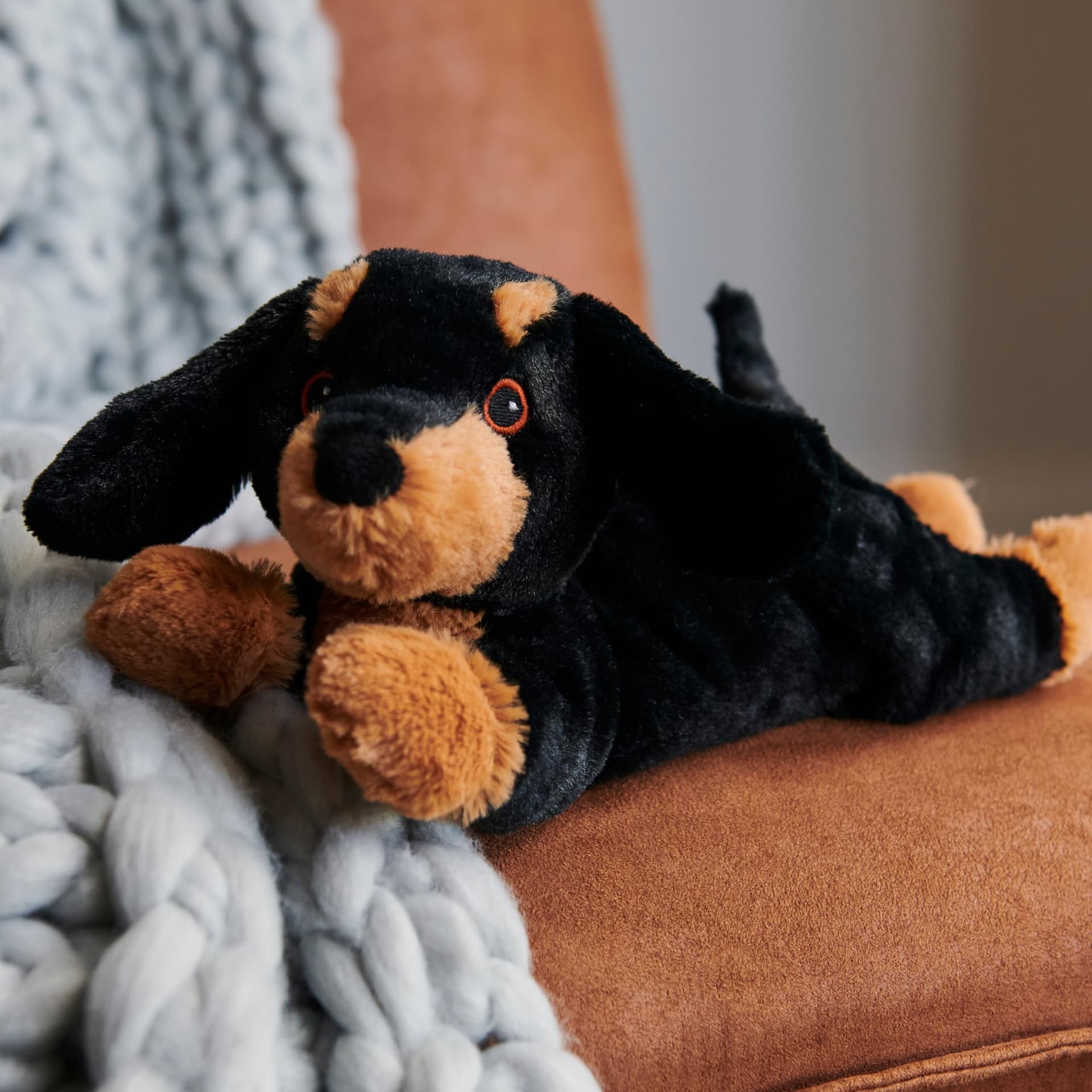 Warmies Plush Dachshund Wheat Bag Microwave Safe, Fully Heated Weighted Teddy Bear with French Lavender Scent, Hot or Cold Teddy Bear for Anxiety and Relaxation, Junior Size thumbnail 2