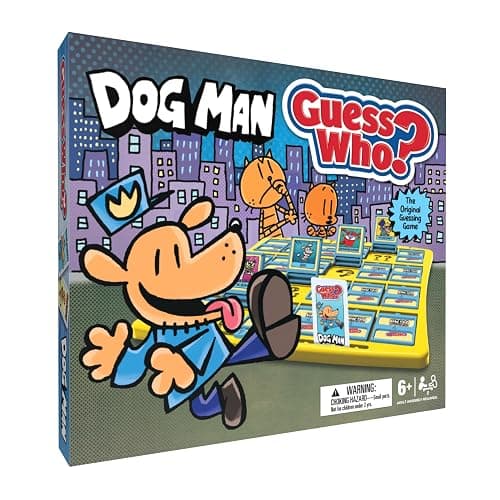 Guess WHO? Dogman Board Game, Featuring Lil’ Petey, Piggy and More, Family-Friendly Children's Mystery Game of Deduction, 2 Players, Ages 6 & Up, Officially Licensed Merchandise & Collectible - Image 1