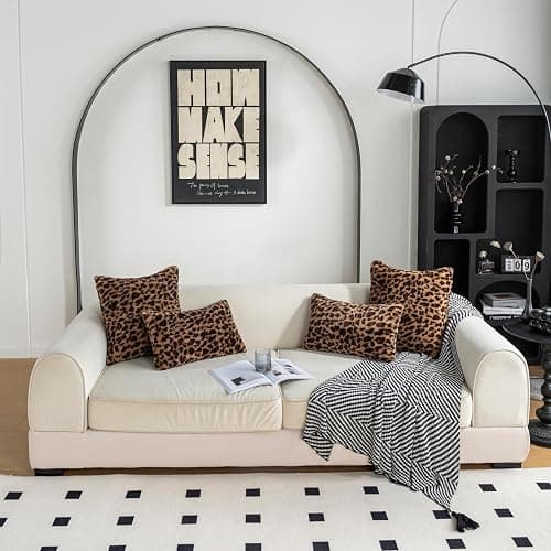 AGOKABA Leopard Print Faux Fur Throw Pillow Covers, 12x20 Inch, Set of 2, Soft Plush Animal Print Decorative Lumbar Cushion Cases for Sofa Bed Chair | Safari-Inspired Decor in Warm Terracotta Brown thumbnail 9