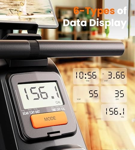 YOSUDA Magnetic/Water Rowing Machine for Home - Rower Machine Use with Bluetooth, App Supported, Rowing Machine for Beginners to Athletes, Comfortable Seat Cushion thumbnail 5
