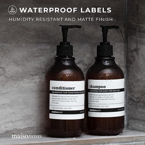 MaisoNovo Waterproof Labels for Bottles Vintage Design - 6pc Mix Pack - Image 1