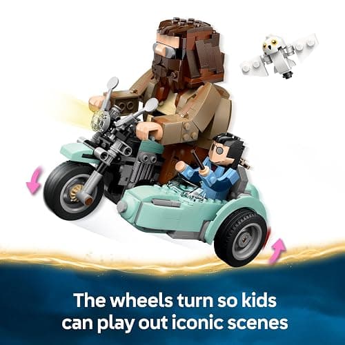 LEGO Harry Potter Hagrid & Harry’s Motorcycle Ride - Play and Display Motorbike Toy with a Sidecar & Hedwig Owl Figure - Wizarding World Gift for 9+ Year Old Girls & Boys - 76443 thumbnail 7