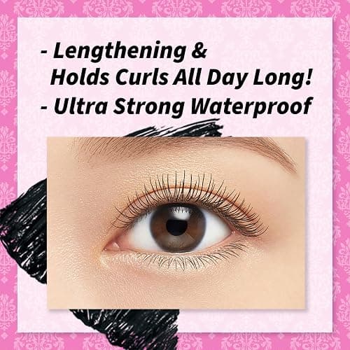 HEROINE MAKE by KISSME Waterproof Mascara Black | Tubing Mascara Volume and Length by Defining Fiber for Long and Curl Eye Makeup for Women, Made in Japan, Black, 1 EA thumbnail 6