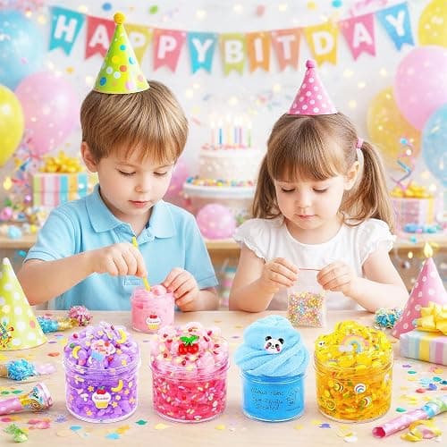 Slime Kit 9 Pack, with 3 Jelly Cube Crunchy Slime and 3 Cloud Slime and 3 Butter Slime, Soft and Non-Sticky, DIY Toys for Girls Boys, Kids Party Stress Relief Toy, Birthday Favor, Surprise Gift thumbnail 2