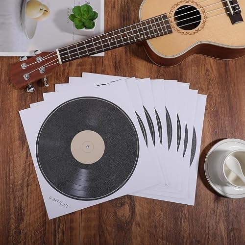 8Pcs Vinyl Record Wall Decor Poster for Christmas, 9in Self Adhesive Vinyl Fake Record Music Decor Album Posters Records Wall Decoration for Music Party Studio Home Walls Decorations Made By Cardboard thumbnail 2