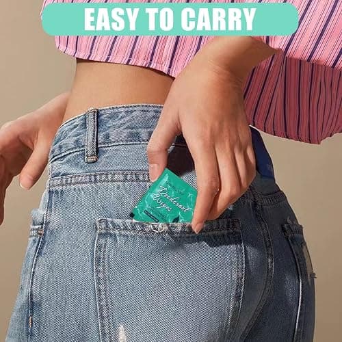 200 Pcs Deodorant Wipes Individually Wrapped Mini Deodorant Travel Size Wet Armpit Wipes Travel Deodorants Bulk for Homeless Women Men Personal Cleansing Wipe Butt Hands Face Underarm Sports(Jasmine) thumbnail 6