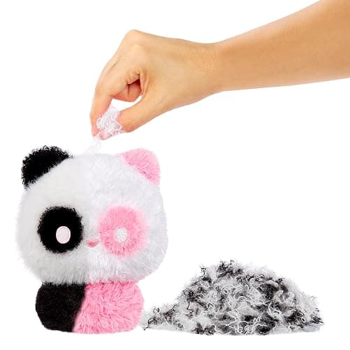 Fluffie Stuffiez Panda Large Collectible Feature Plush 11" - Surprise Reveal Unboxing with Huggable ASMR Fidget DIY Fur Pulling, Ultra Soft Fluff thumbnail 4