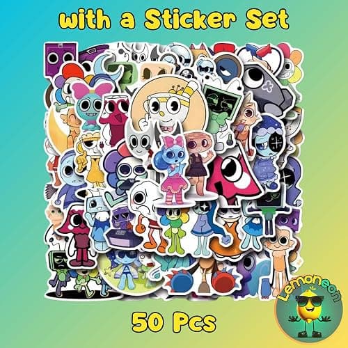 Lemoneon Dandy's World Plush 9" Cosmo Plush Stuffed Figure Pillow for Video Game Fans Room Decor with a Sticker Set thumbnail 3