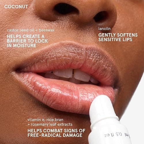 Glossier Balm Dotcom Hydrating Lip Balm - Universal Salve, Up to 12Hr Moisture - Lanolin, Beeswax & Castor Oil for Dry Lips, Cuticles & Skin - Coconut, Clear Untinted, 15ml thumbnail 4