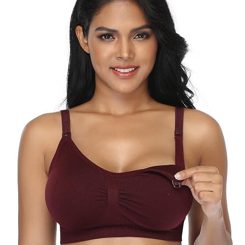 GXXGE 4Pack Nursing Bras for Breastfeeding Maternity Bra Comfort Seamless Pregnancy Sleep Bralette thumbnail 2