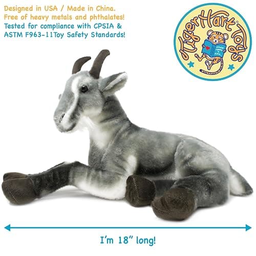 TigerHart Patrick The Pygmy Goat - 18 Inch Large Stuffed Animal Plush thumbnail 5