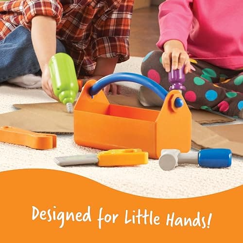 Learning Resources New Sprouts Fix It! My Very Own Tool Set - 6 Pieces, Ages 2+ Toddler Learning Toys, Develops Fine Motor Skills, Toddler Tool Set, First Tool Box, Kids Tool Set,Stocking Stuffers thumbnail 2