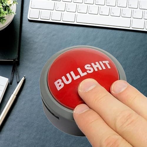 Bullshit Button – The Official Hilarious BS Button with Sound Effects & Flashing Light – Perfect Gag Gift for Friends, Family, and Co-workers - Batteries Included thumbnail 2